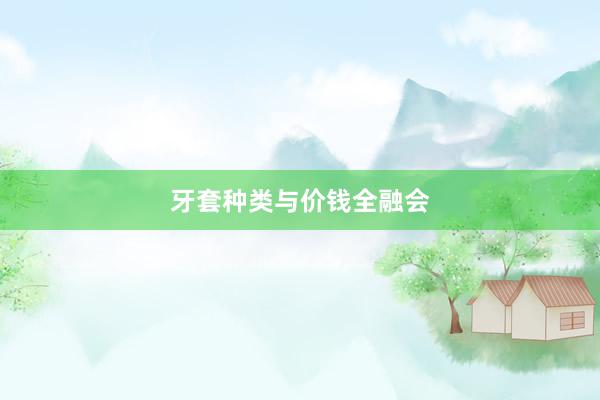 牙套种类与价钱全融会