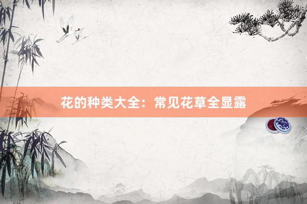 花的种类大全：常见花草全显露